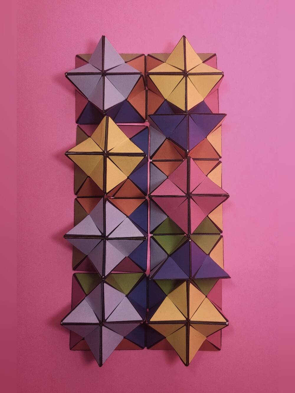 Colorful Geometric Star Puzzle Set - Multicolor